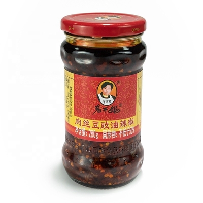 Лаоганма 280 г Стеклянная бутылка GK Wagyu Говядина Sriracha Горячий соус чили Чили Красное масло Брикс % 0
