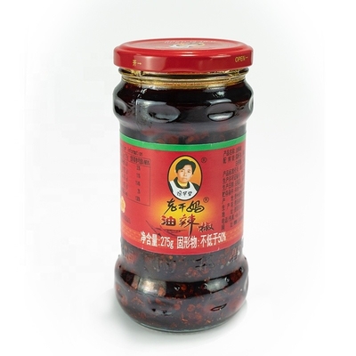 Лаоганма 280 г Стеклянная бутылка GK Wagyu Говядина Sriracha Горячий соус чили Чили Красное масло Брикс % 0